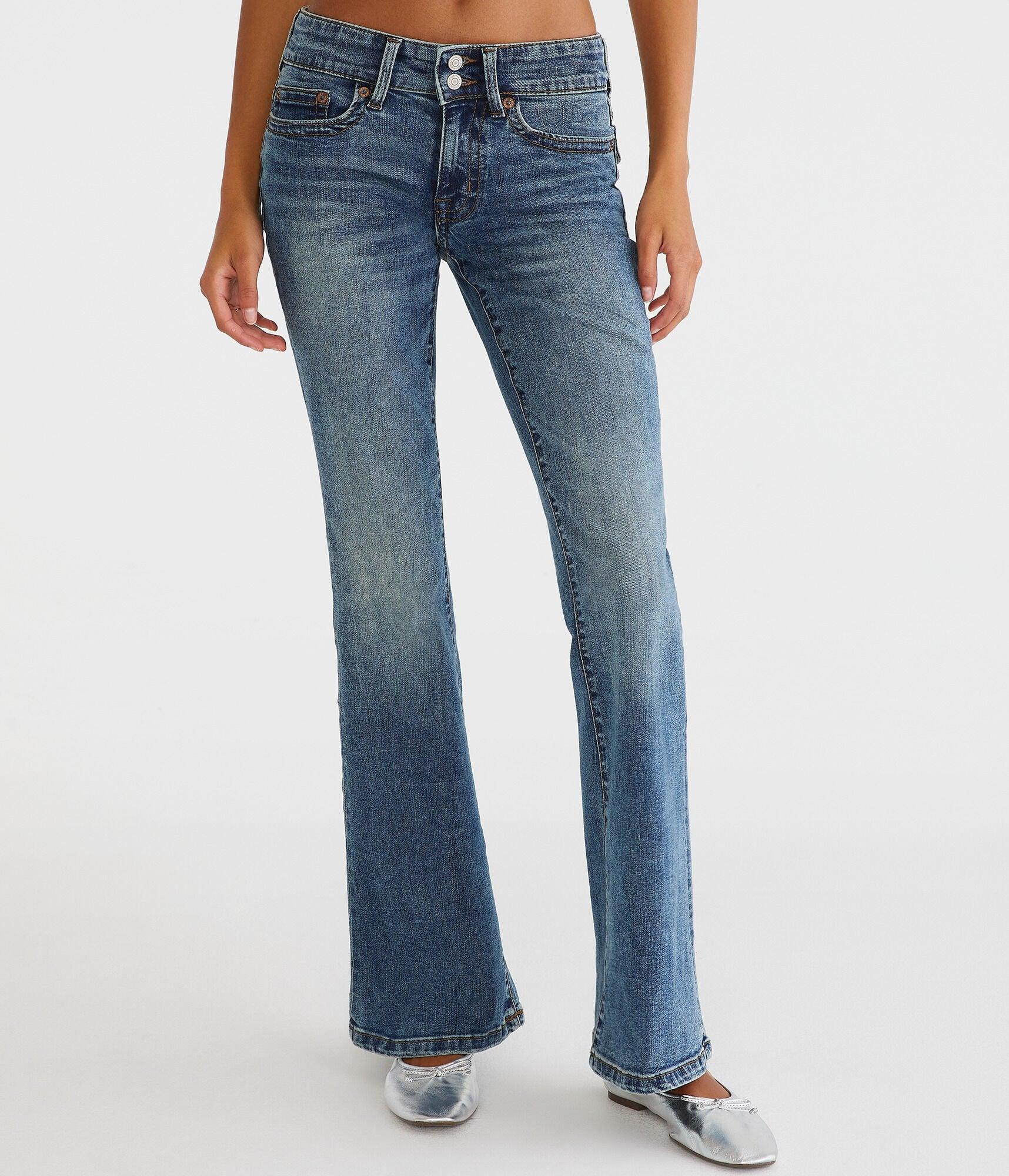 flare low-rise jean