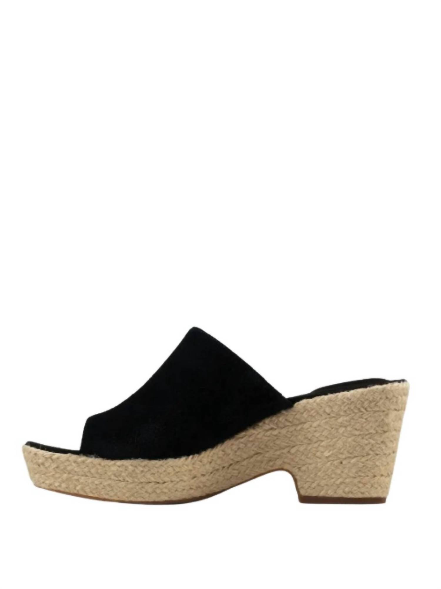 women's maritsa 7.0 slide sandals in black suede