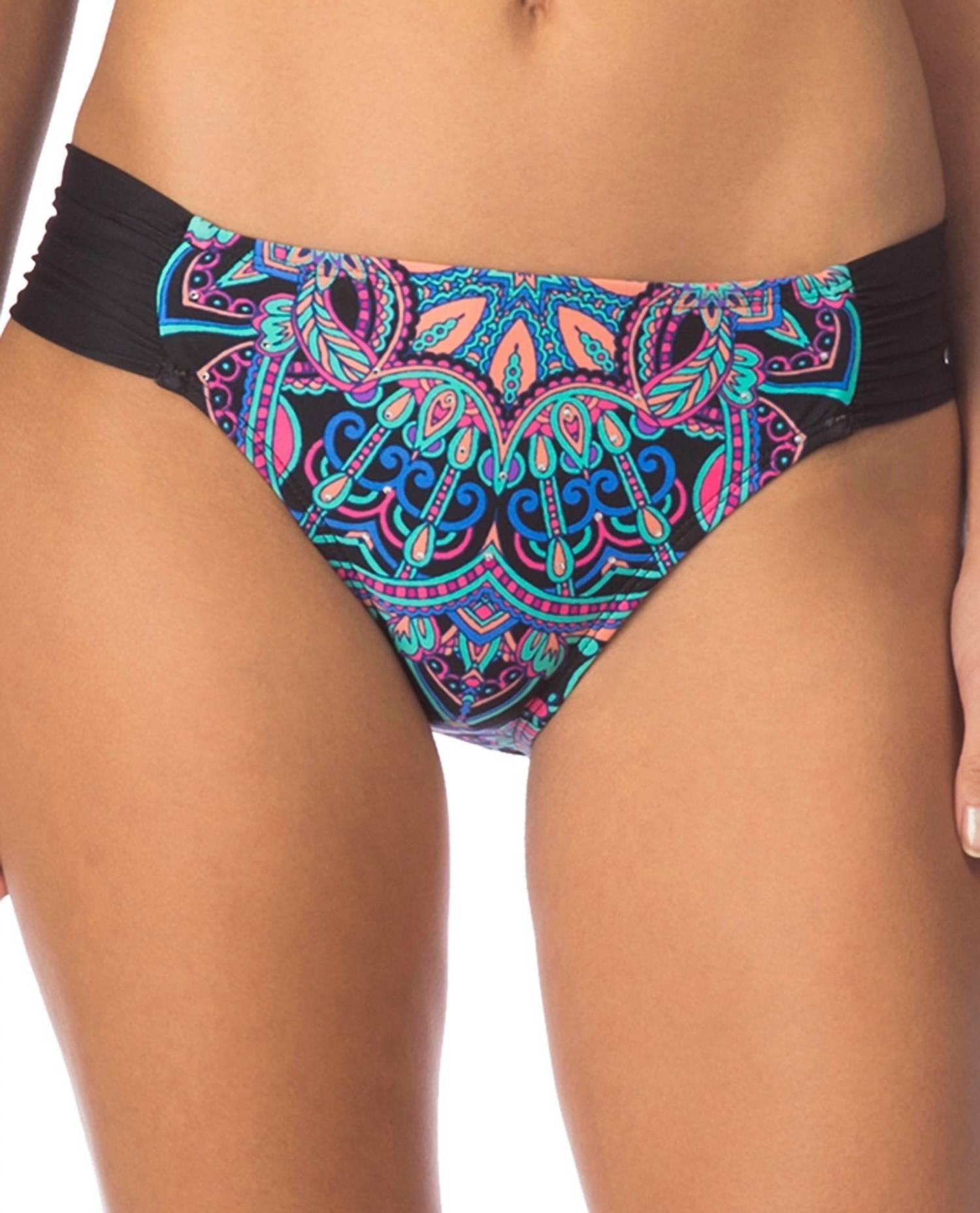 side shirred hipster bikini bottom in dream weaver