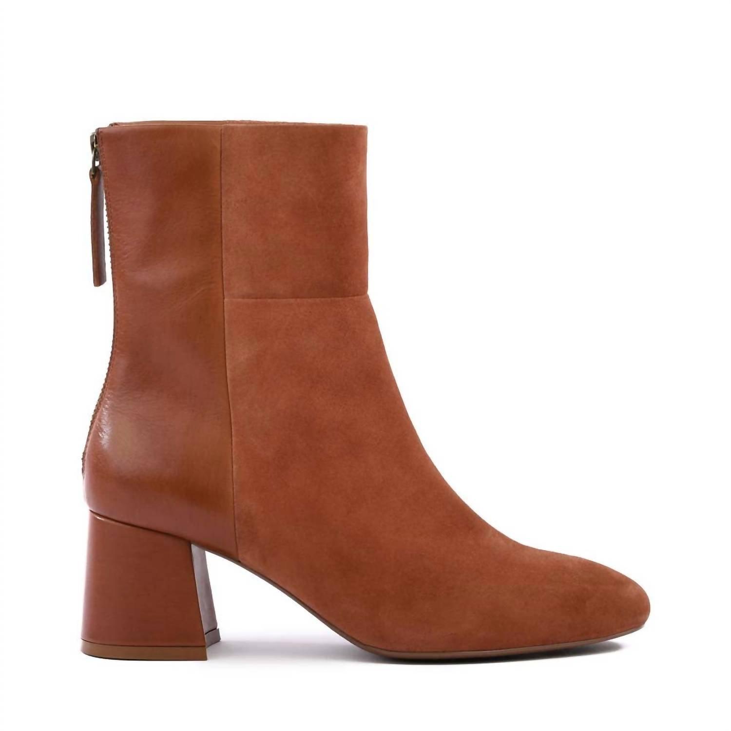 women's uneasy boots in cognac