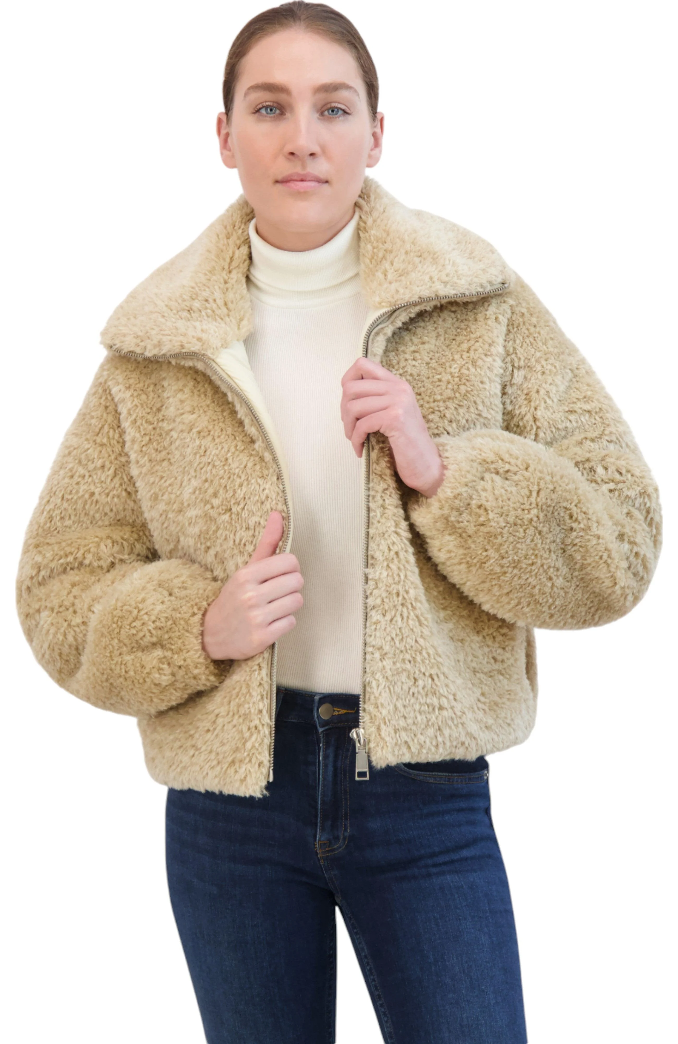 rebecca minkkoff women's cropped faux fur