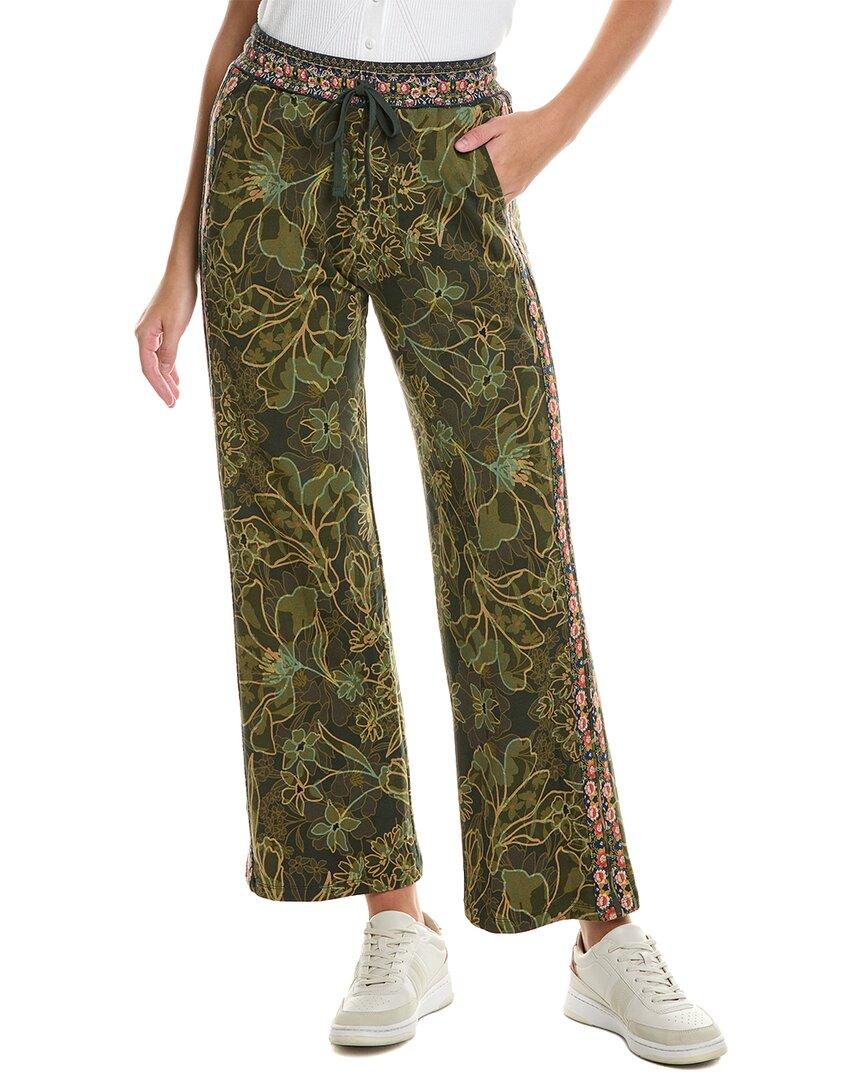 hirz camo wide leg side tape pant