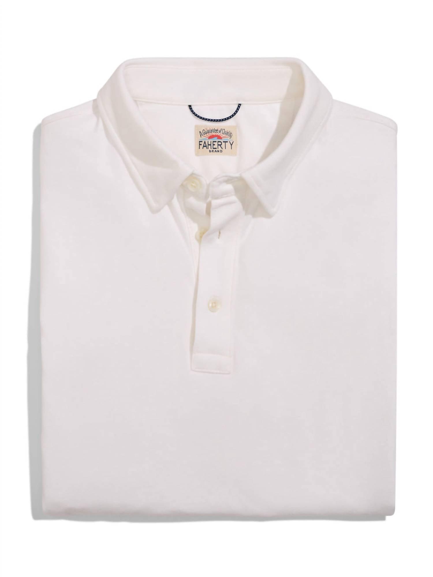 movement short-sleeve polo in white