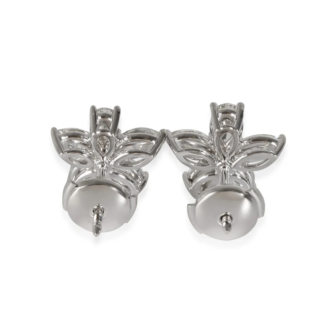 . victoria earrings in  platinum 1.77 ctw