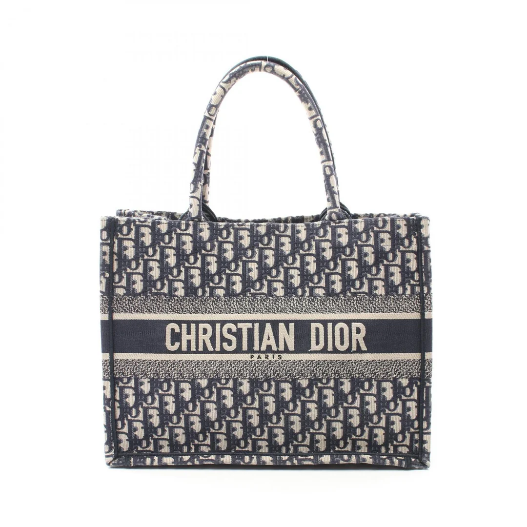 dior book tote canvas tote bag