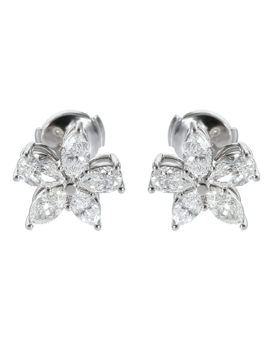 . victoria diamond earrings in platinum 1.77 ctw