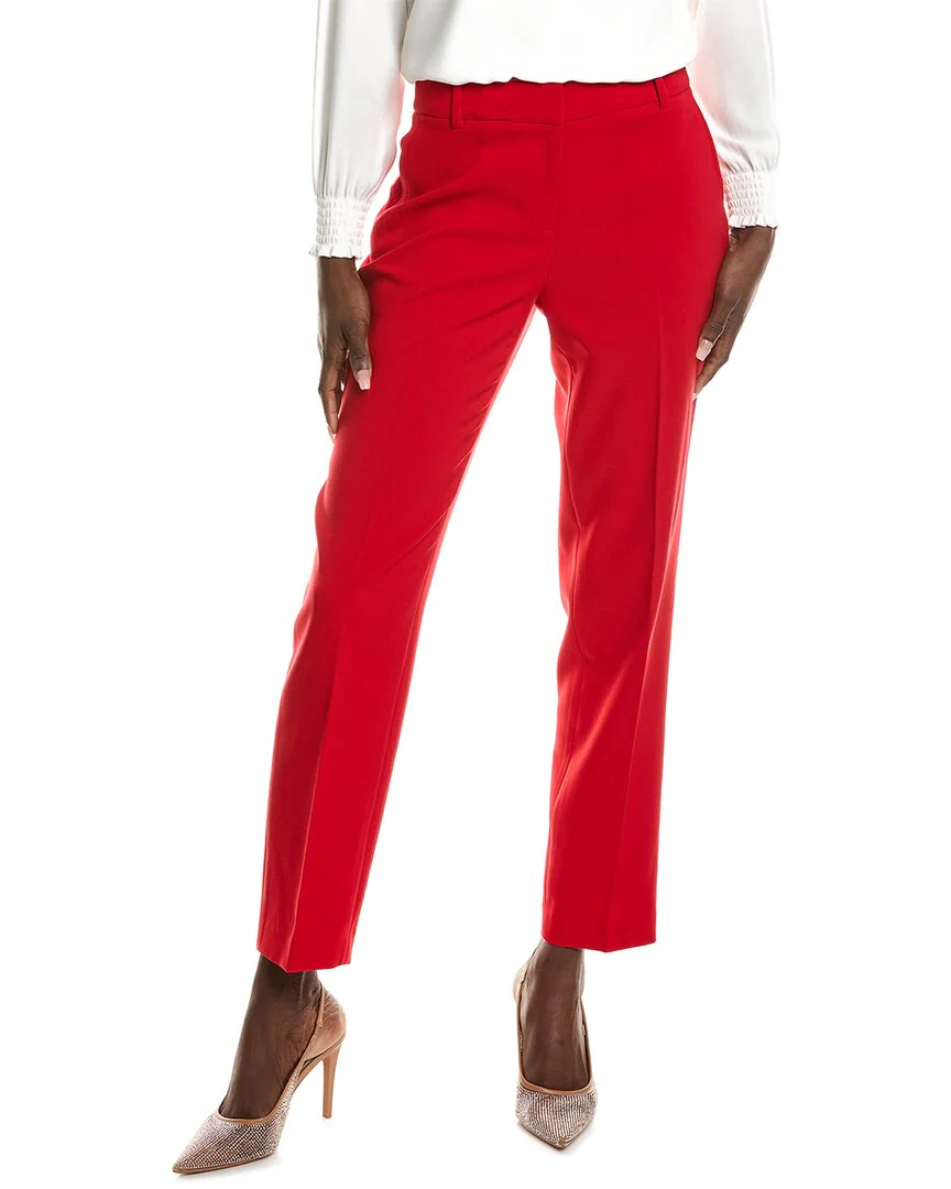 fly front slash pocket straight ankle pant