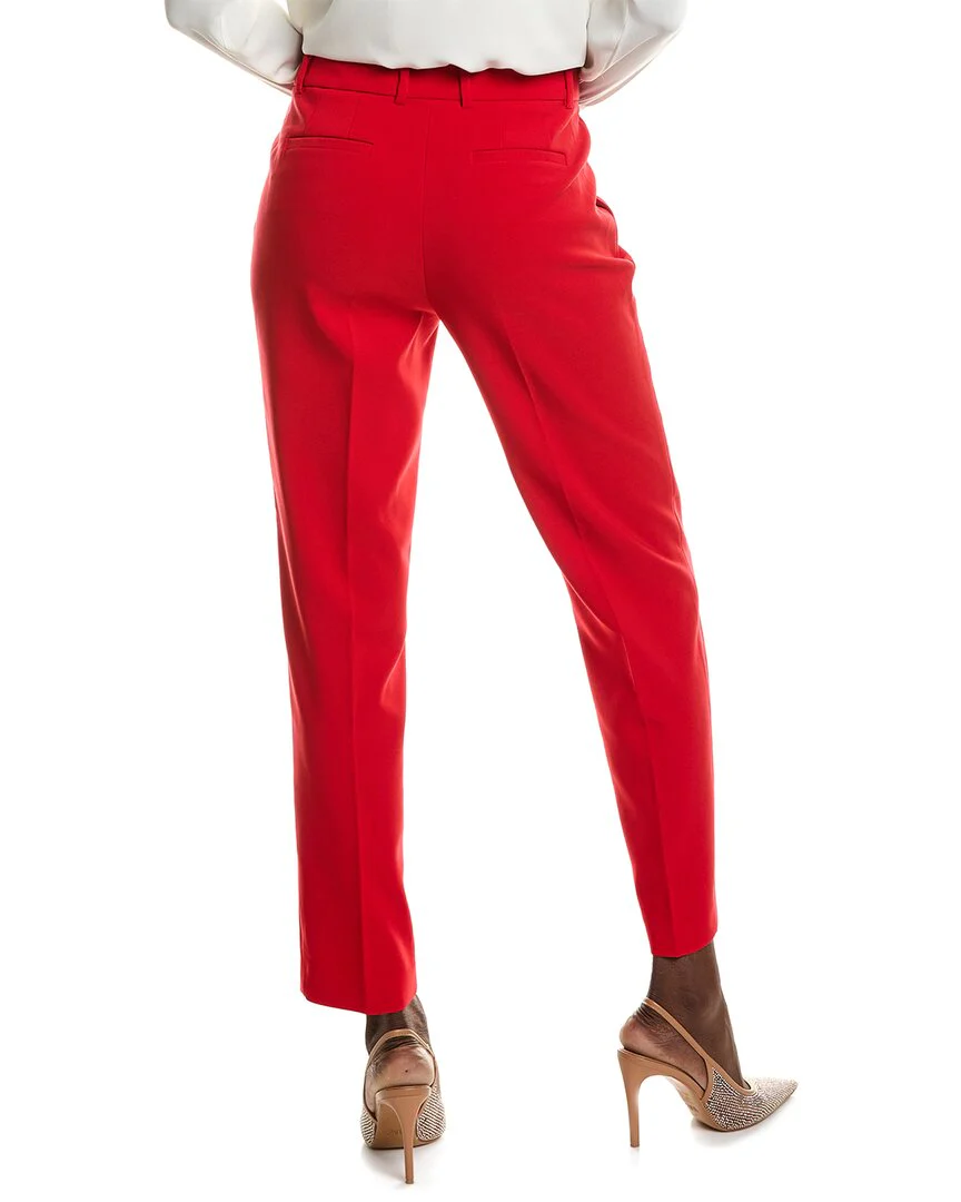 fly front slash pocket straight ankle pant