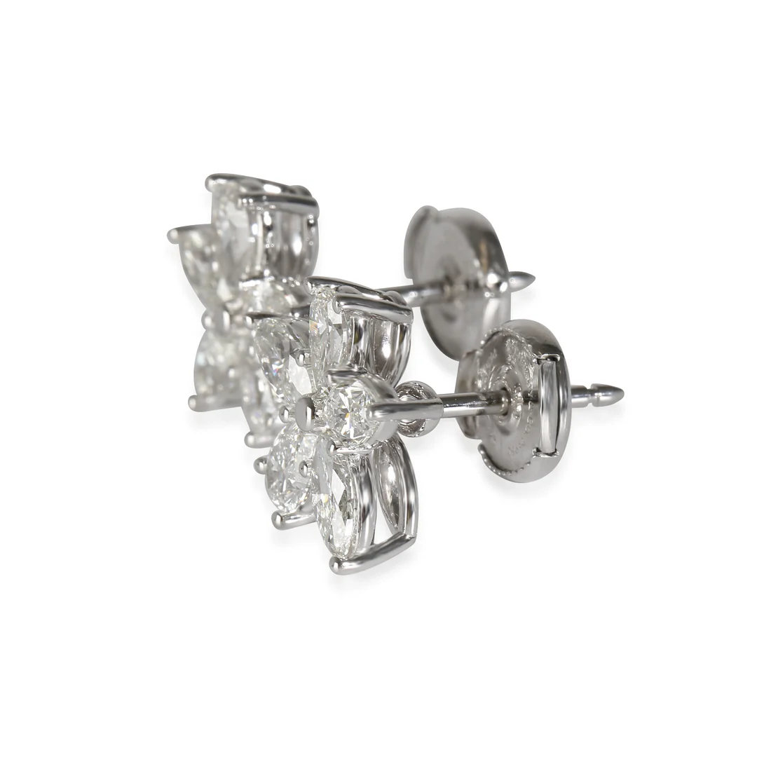 . victoria earrings in  platinum 1.77 ctw