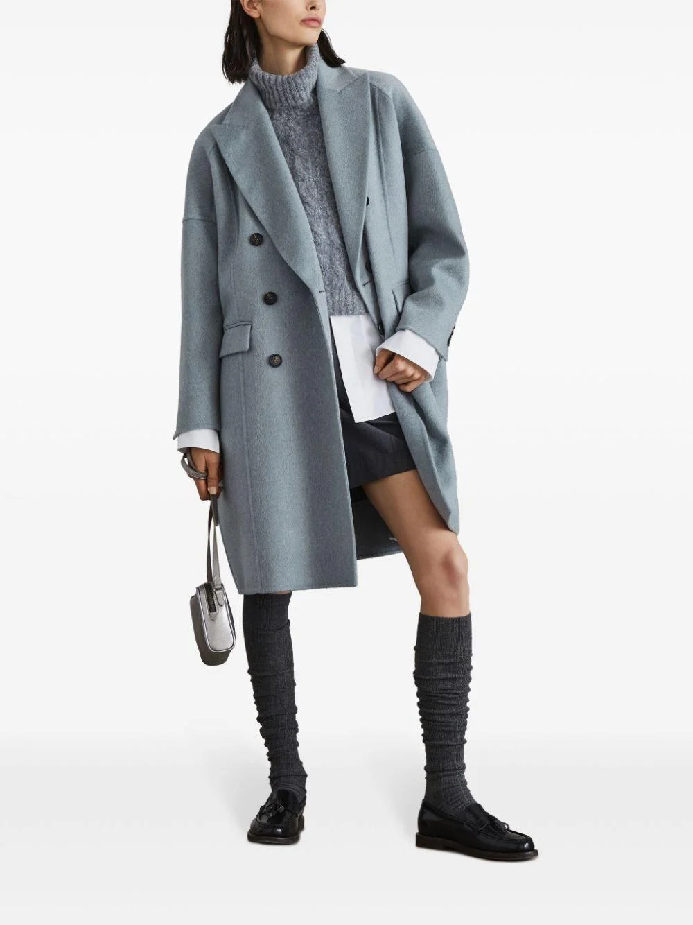 double-breasted cashmere coat