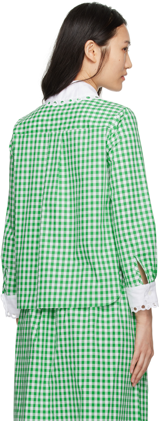 Green & White Gingham Shirt