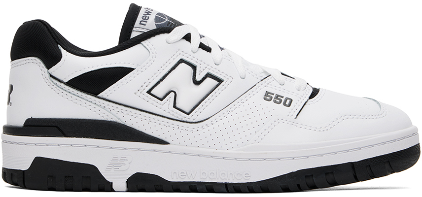 White & Black BB550 Sneakers