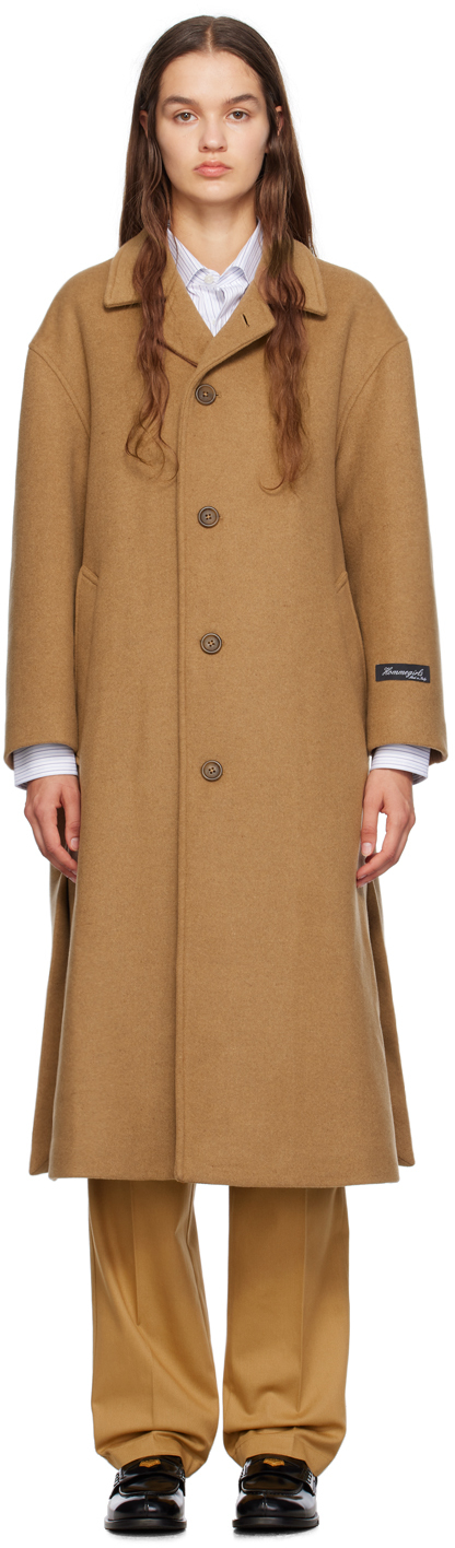 Tan Spread Collar Coat