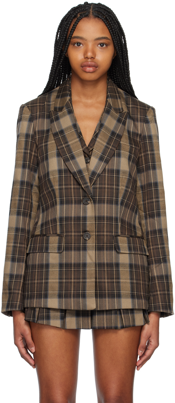 SSENSE Work Capsule – Brown Check Blazer