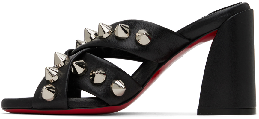 Black Spika Club Heeled Sandals