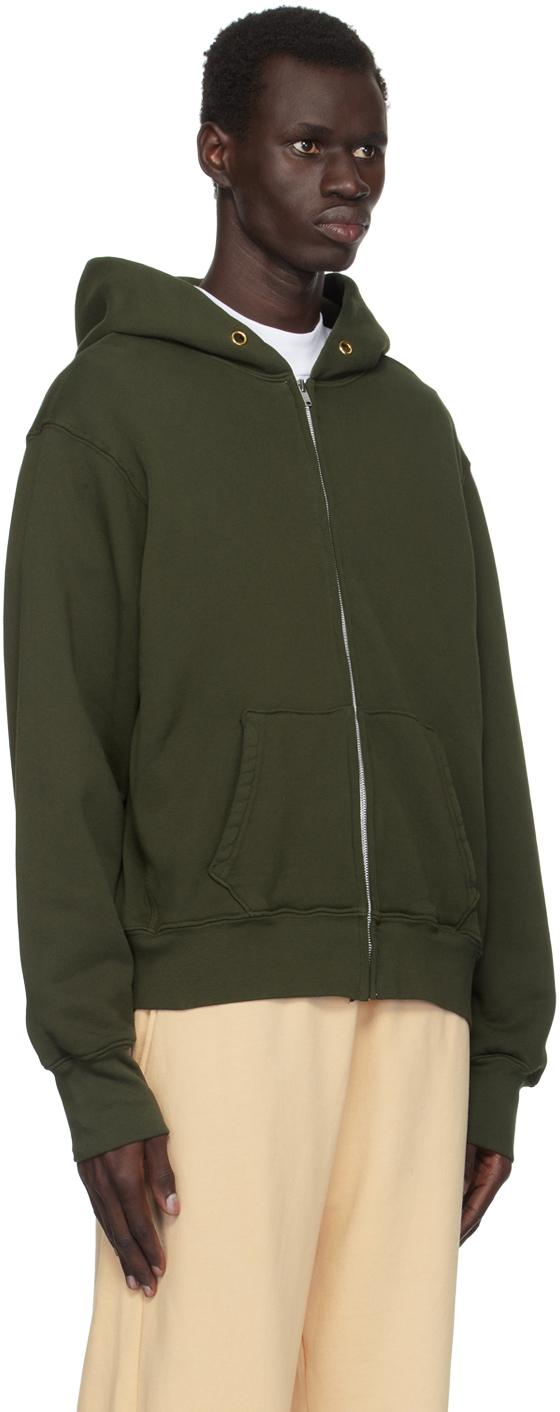 Green Heavyweight Zip Hoodie