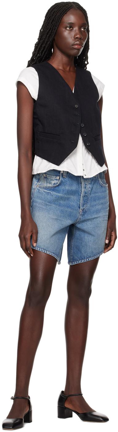 Blue Gaucho Denim Shorts