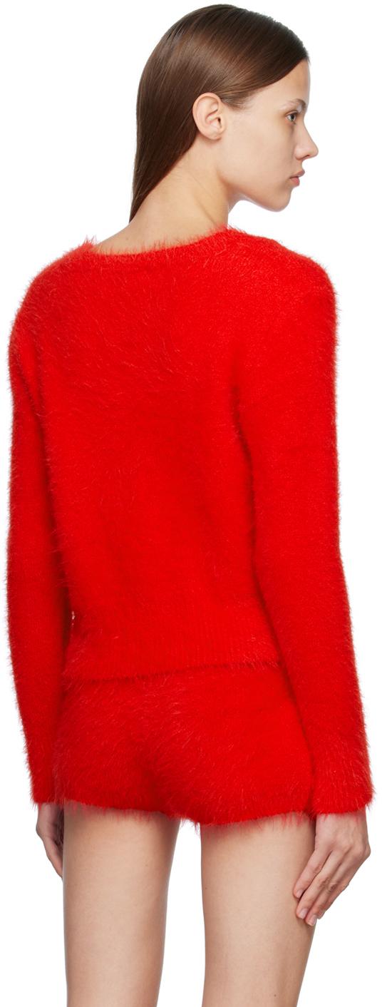 Red Shag Sweater