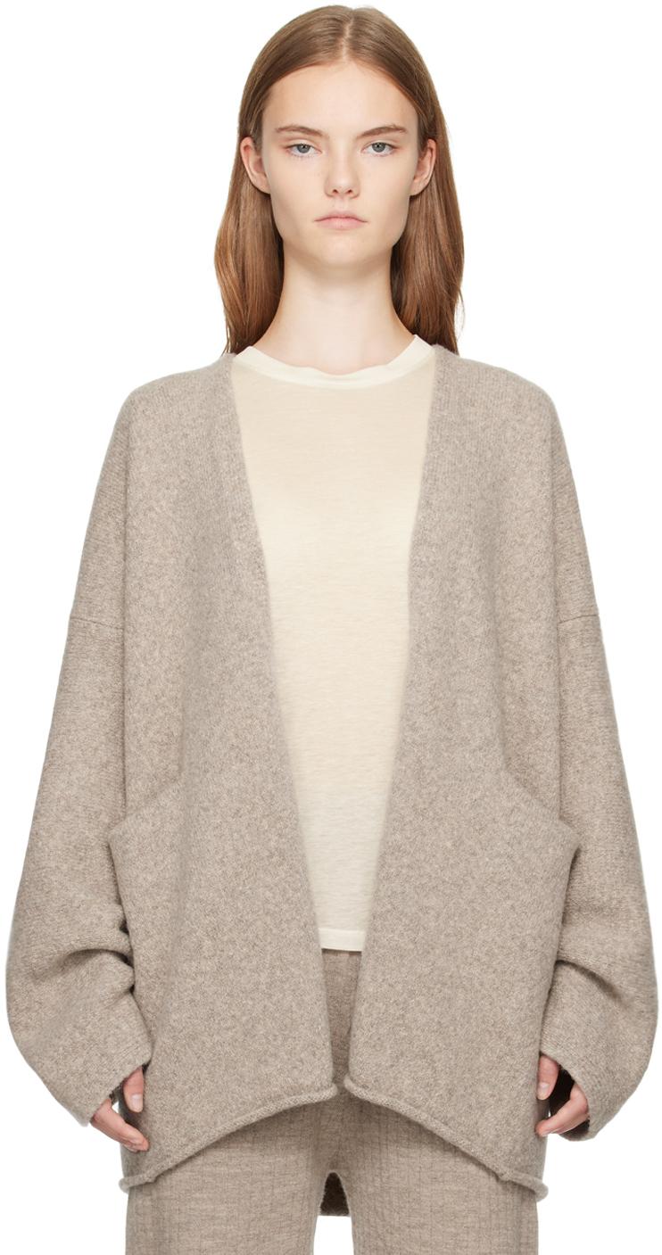 Beige Open Cardigan