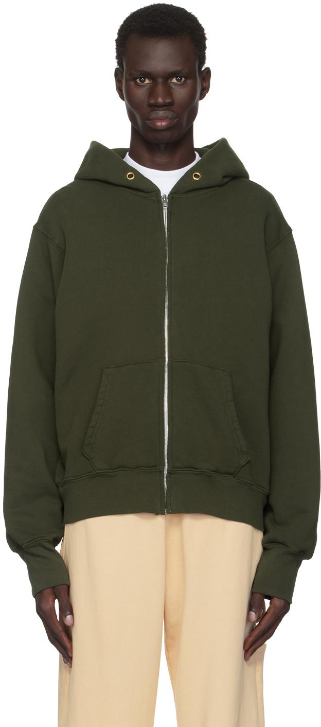 Green Heavyweight Zip Hoodie