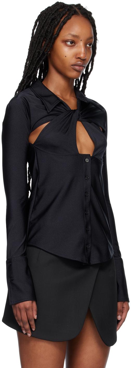 Black Cutout Shirt