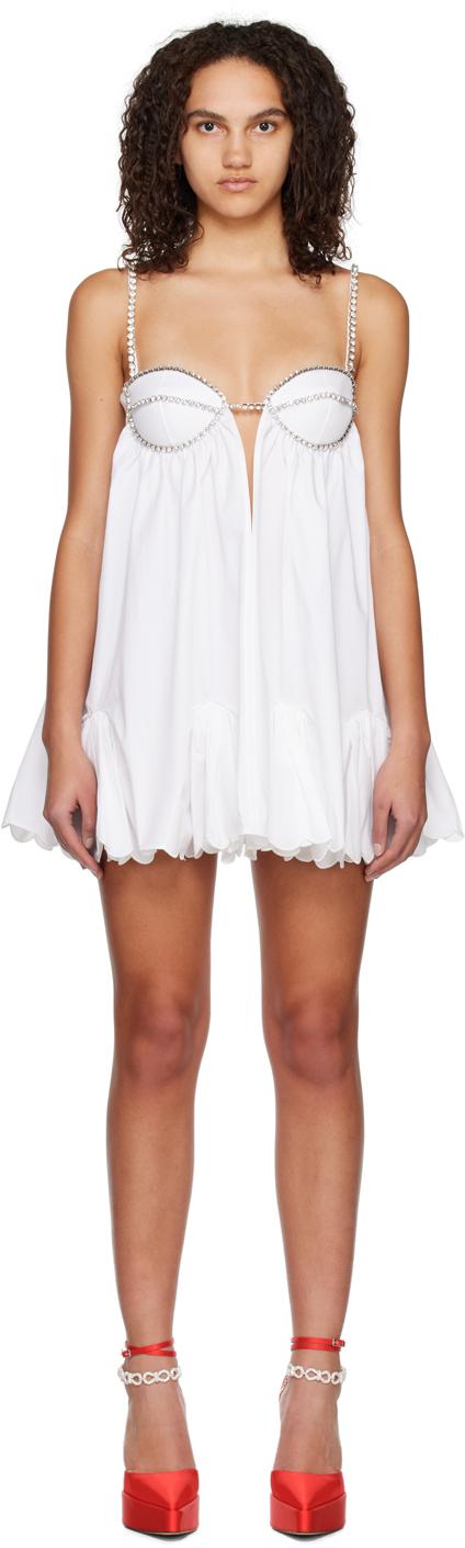 White Scallop Minidress