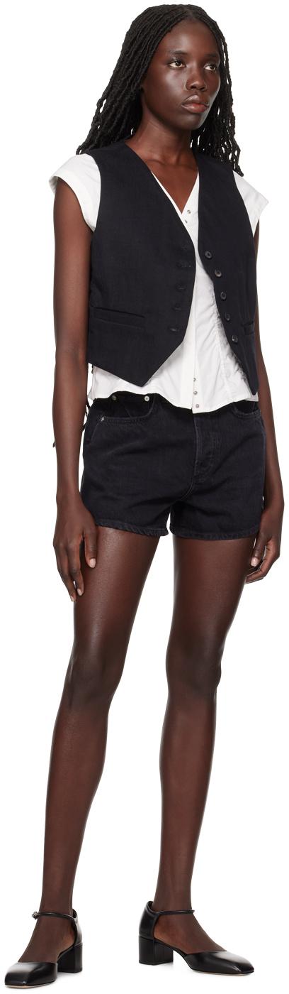 Black Marlow Denim Shorts