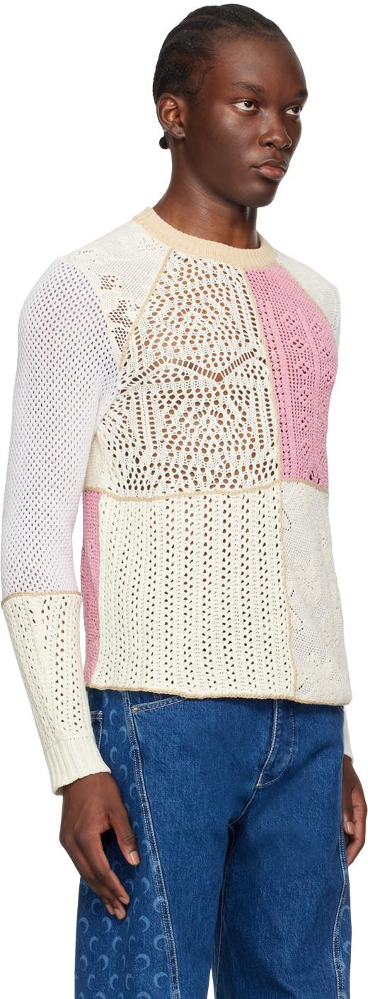 Beige & Pink Regenerated Sweater