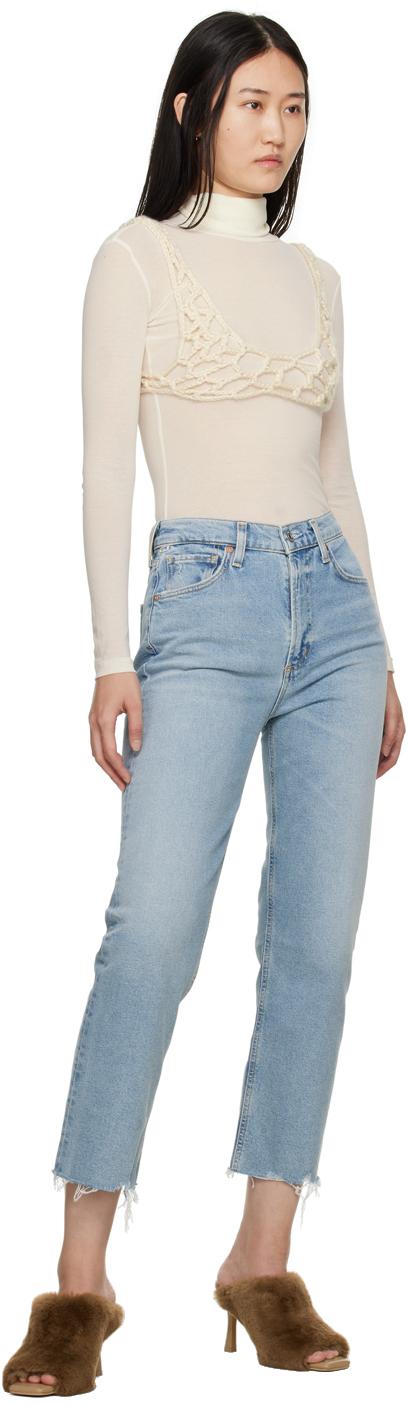 Blue Daphne Crop Jeans