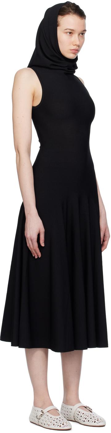 Black Hooded Maxi Dress