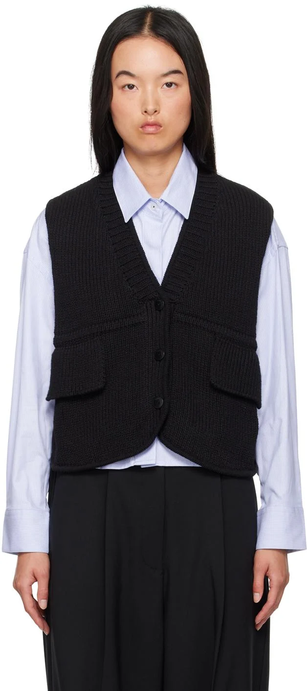 Black Cotton Vest