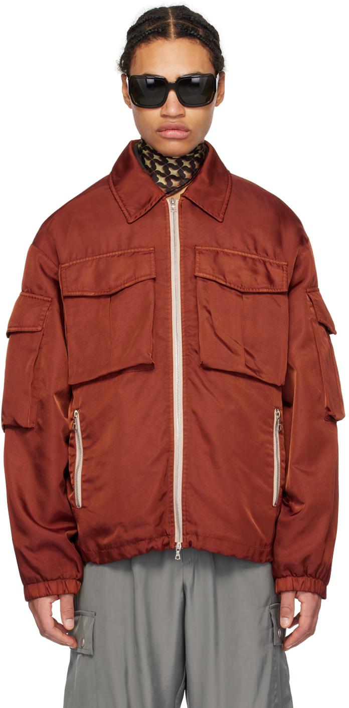 Orange Garment-Dyed Jacket