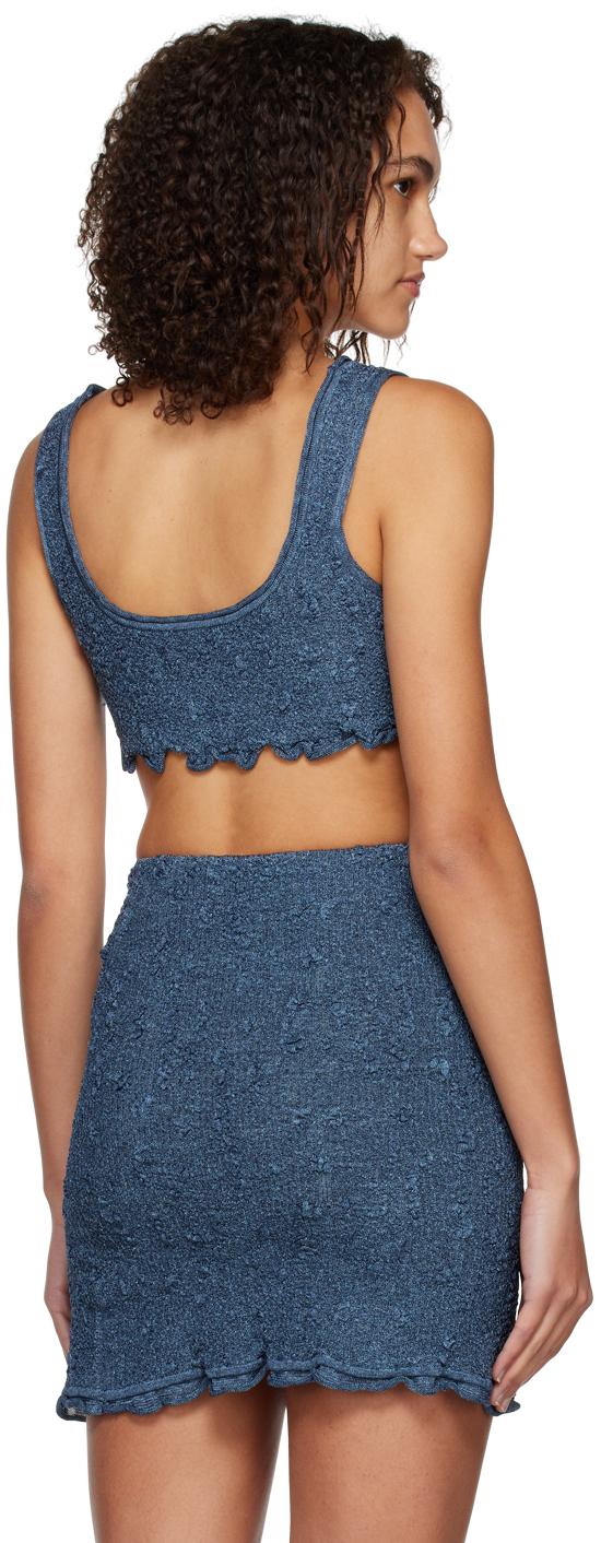 Blue Cropped Tank Top