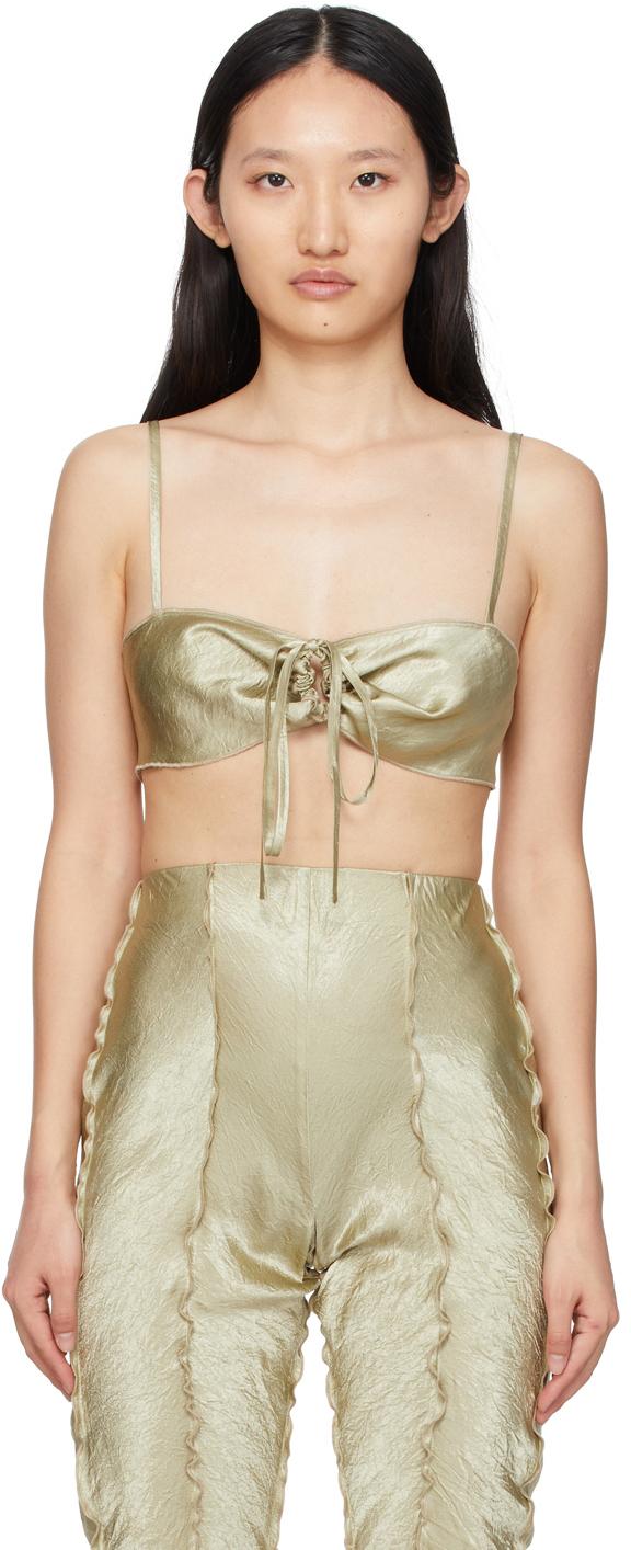 SSENSE Exclusive Green Curly Bra Camisole