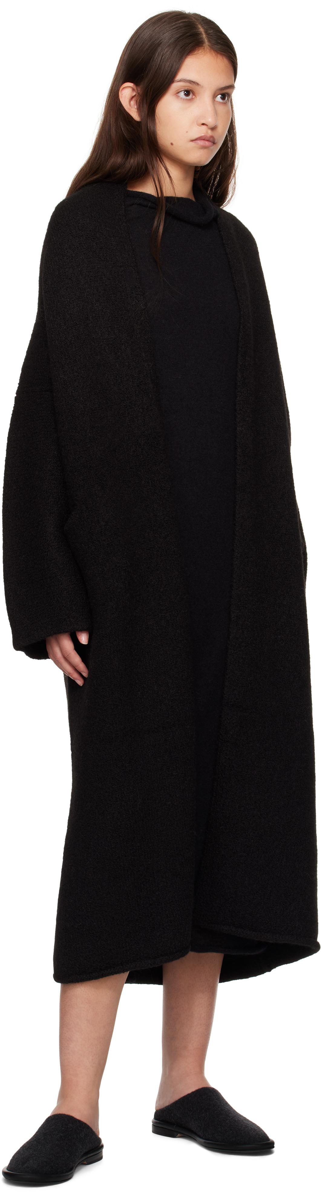 Black Long Shawl Cardigan