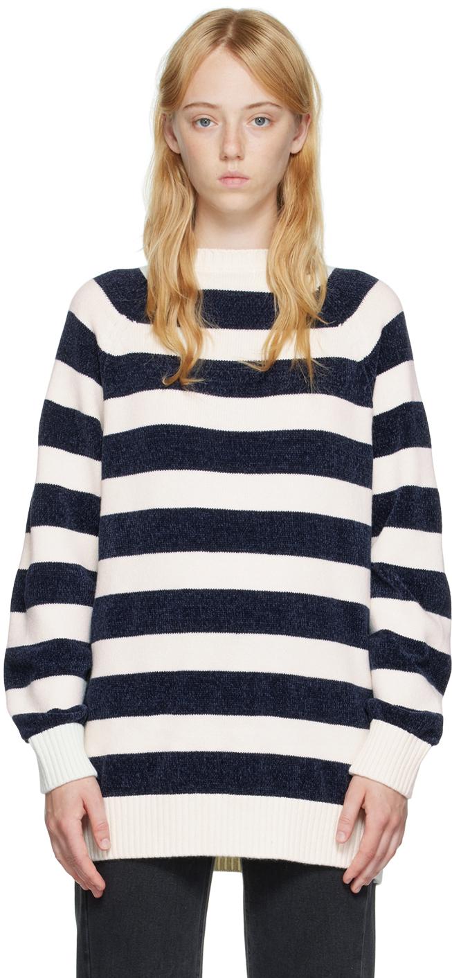 White Striped Sweater