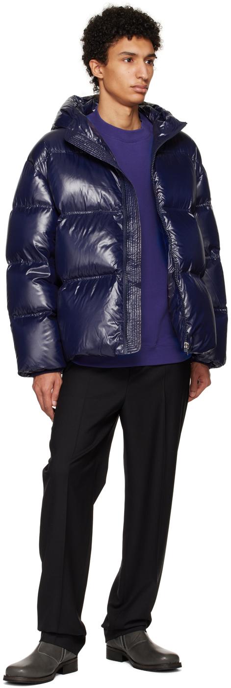 Navy Hooded Down Jacket