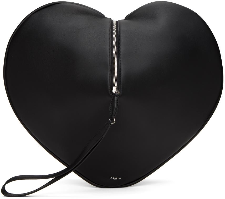 Black 'Le Coeur' Pouch