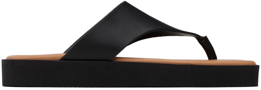 Black Marisol Flat Sandals