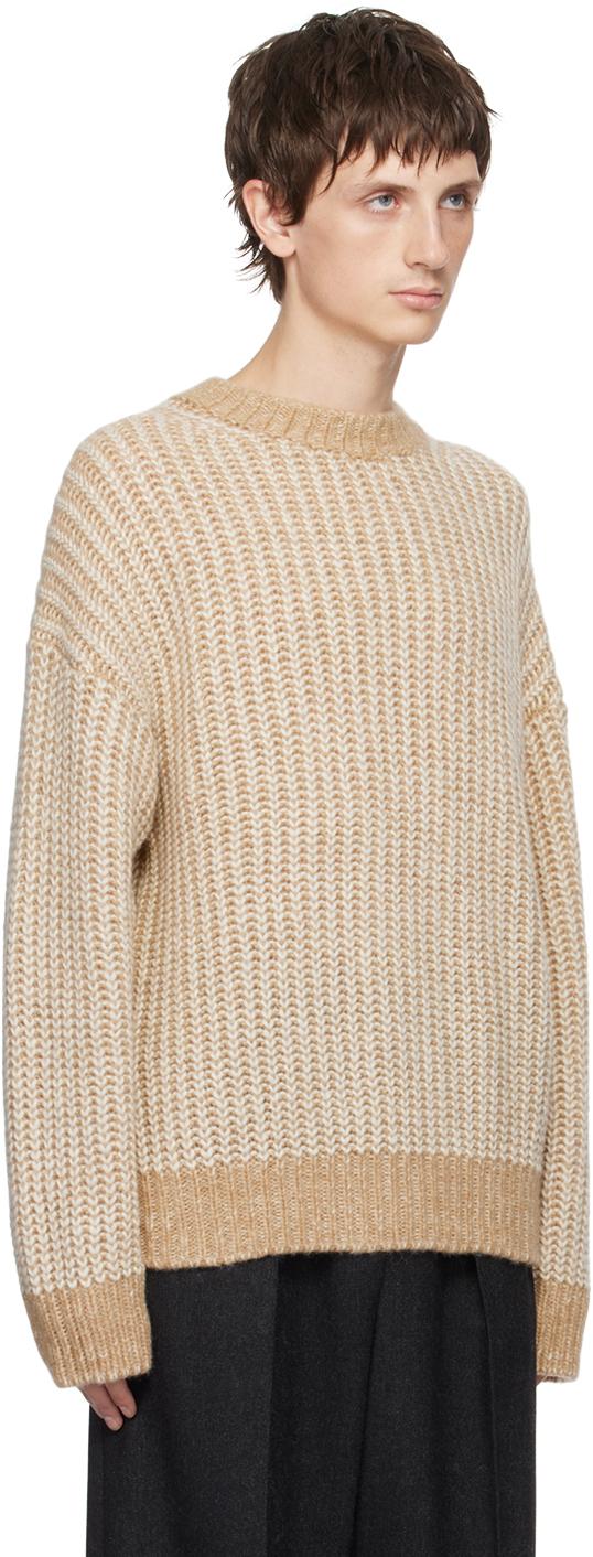 Beige Twotone Sweater