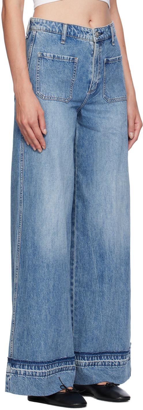 Blue Marina Wide-Leg Jeans