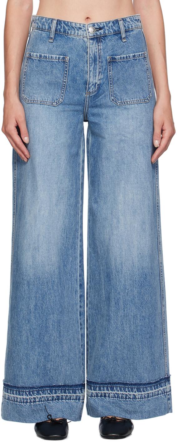 Blue Marina Wide-Leg Jeans