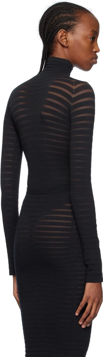 Black High Neck Bodysuit