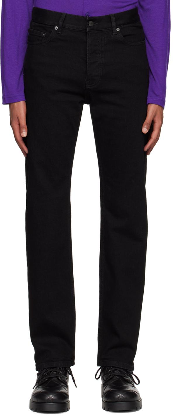 Black Straight-Leg Jeans