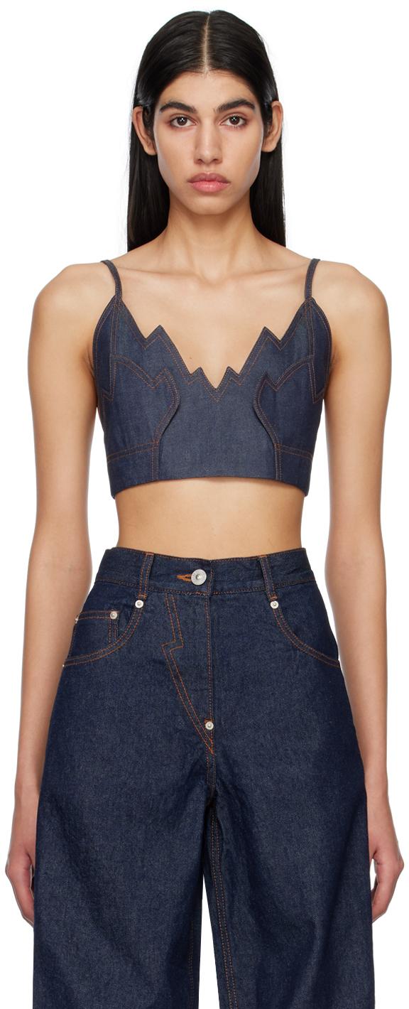 SSENSE Exclusive Indigo Flare Denim Camisole