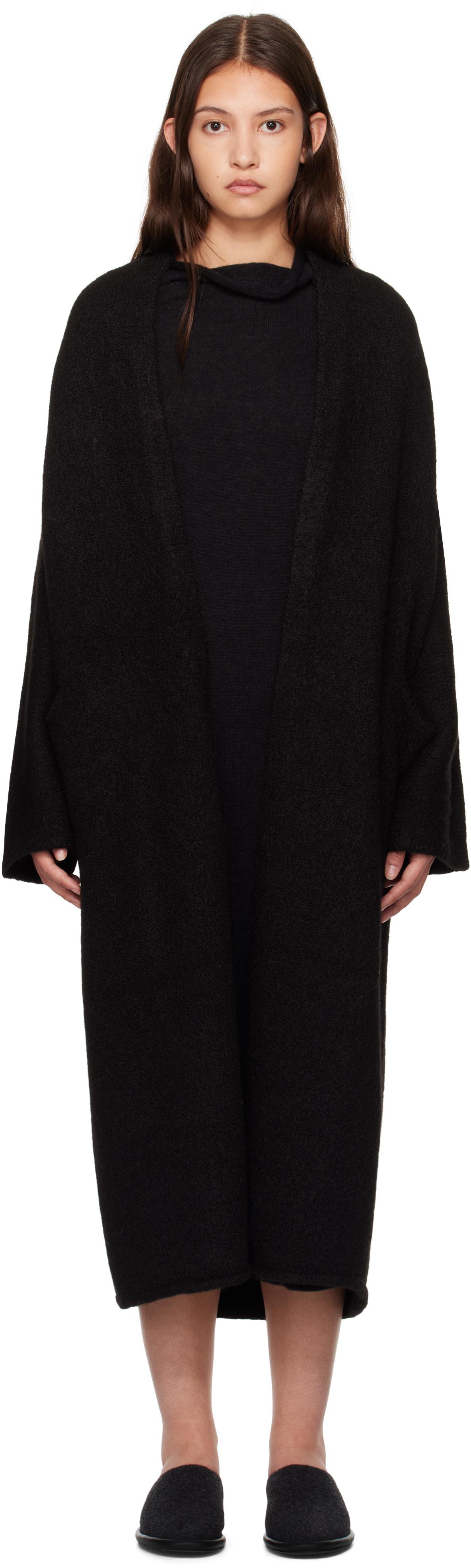 Black Long Shawl Cardigan