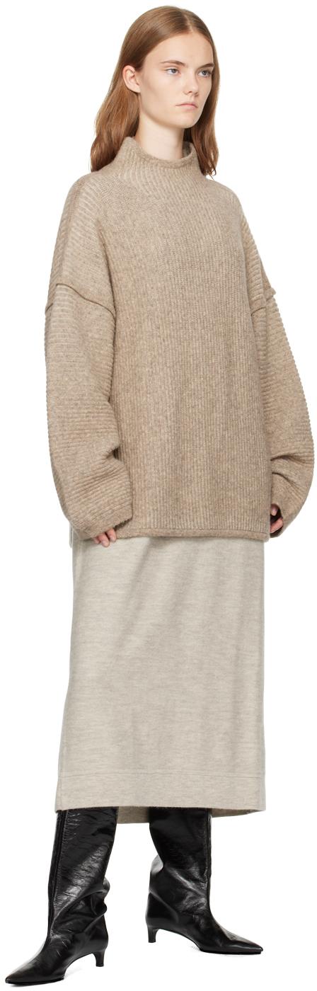 Beige Ottoman Turtleneck