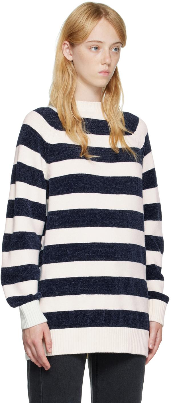 White Striped Sweater