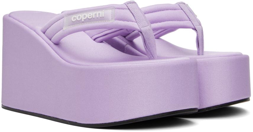 Purple Wedge Sandals