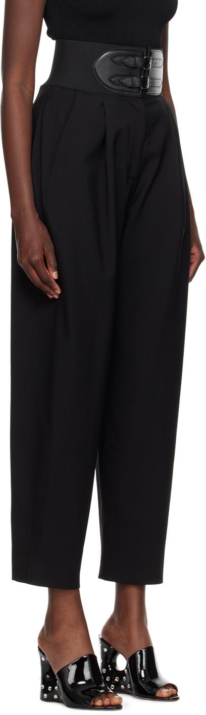 Black Belted Trousers